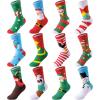 imageJOYIN 12 Pairs Christmas Socks for Women Men with Box Christmas Gifts for Teens Women and Men as Holiday Gifts