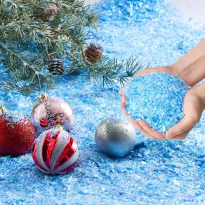 imageJOYIN 12oz Fake Snow Decoration Xmas Artificial Snow 320g Plastic Fake Snowflakes for Christmas Tree Decoration Holiday Decor and Winter DisplaysBlue