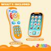 imageJOYIN Baby Learning Phone and Remote Toy for Toddler Pink Smartphone Toys with Music for Infants Kids Holiday Stocking Stuffers Birthday Gift for Girls Gifts for ChristmasWhite Phone and Remote Toy with Horse