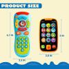 imageJOYIN Baby Learning Phone and Remote Toy for Toddler Pink Smartphone Toys with Music for Infants Kids Holiday Stocking Stuffers Birthday Gift for Girls Gifts for ChristmasBlue Phone and Remote Toy with Bird