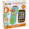 imageJOYIN Baby Learning Phone and Remote Toy for Toddler Pink Smartphone Toys with Music for Infants Kids Holiday Stocking Stuffers Birthday Gift for Girls Gifts for ChristmasBlue Phone and Remote Toy with Bird