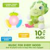 imageJOYIN Musical Dinosuar Plush Baby Toy Stuffed Animal with Music ampamp Light Baby Musical Soft Plush Toys for Infant Babies Christmas Birthday Gifts for Boys and Girls 6 MonthsDinosaur