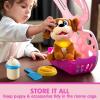 imageJOYIN Toy Dog for Toddlers Play Puppy Toy with Carrier ampamp Accessories Plush Dog with Interactive Button Lights ampamp Sounds Pet Care Set for Kids 1 2 3 4 Years Old Birthday Gifts for Girls