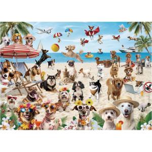 imageJOYIN 300 pcs Vacation Pups Dog Puzzles Jigsaw Puzzle for Kids and Adults276quot x 197quot Vacation Puppy Theme Puzzles for Toddlers Christmas Collection Gift Home Art DecorVacation Pups