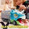 imageJOYIN 13 in 1 Dinosaur Toys for Kids 35 Triceraptor Dinosaur Truck with 12 Pull Back Cars Birthday Gifts Toys for 3 4 5 Year Old Boy Transport Carrier Truck for Toddlers 34 YearsTriceratops Truck