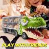 imageJOYIN 13 in 1 Dinosaur Toys for Kids 35 Triceraptor Dinosaur Truck with 12 Pull Back Cars Birthday Gifts Toys for 3 4 5 Year Old Boy Transport Carrier Truck for Toddlers 34 YearsTyrannosaurus Truck