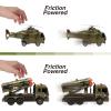 imageJOYIN 3 in 1 Friction Powered Siren Army Vehicle Toy with Action Figures  Military Truck Helicopter and Tank Toy with Light and Sound Siren for Imaginative Play Presents for Kids