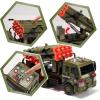 imageJOYIN 3 in 1 Friction Powered Siren Army Vehicle Toy with Action Figures  Military Truck Helicopter and Tank Toy with Light and Sound Siren for Imaginative Play Presents for Kids