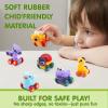 imageJOYIN Animal Cartoon Cars Soft Rubber Toy Car Set Mini Vehicles Bath Toy Car for Toddlers Gift for Boys and Girls Christmas Birthday Summer Beach and Pool Activity Party Favors for KidsMixed animals