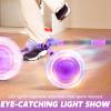 imageJOYIN Blue Ankle Skip Ball with Flashing Lights Toy for Kids Indoor ampamp Outdoor Flashing Swing Ball Foldable Sports Toy Birthday Gifts for Kids 3 4 5 Violet