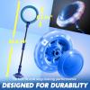 imageJOYIN Blue Ankle Skip Ball with Flashing Lights Toy for Kids Indoor ampamp Outdoor Flashing Swing Ball Foldable Sports Toy Birthday Gifts for Kids 3 4 5 Sapphire