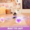 imageJOYIN Blue Ankle Skip Ball with Flashing Lights Toy for Kids Indoor ampamp Outdoor Flashing Swing Ball Foldable Sports Toy Birthday Gifts for Kids 3 4 5 Violet