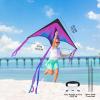 imageJOYIN Large Delta Kite Red Green and Purple Easy to Fly Huge for Kids and Adults with 2625ft String Large Delta Beach Kite for Outdoor Games and ActivitiesGradient by Line
