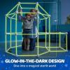 imageSYNCFUN Glow Fort Building Kit Indoor Outdoor for Kids Glow in The Dark Creative Fort DIY Castles Tunnels with Rods and Balls STEM Construction Toys Educational Gift for Boys and Girls Aged 312Glow Green