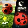 imageSYNCFUN Glow in The Dark Soccer Ball for Boys Light Up Soccer Night Sports Gear Gifts Games Red Glowing Ball Ball Accessories Gifts for Teen Boy Toys Ages 3 Old and Up