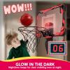 imageSYNCFUN Mini Basketball Hoop Over The Door LED Indoor Basketball Hoop for Kids with Scoreboard ampamp 4 Balls Basket Ball Game Toys Gifts for Boys Ages 3 and UPRedRed