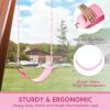 imageTURFEE Heavy Duty Swing Seat Pink Color with 66 Chain Swing Set Accessories Replacement with Snap Hooks for Kids Outdoor Play PlaygroundCandy Pink