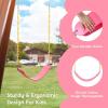 imageTURFEE Heavy Duty Swing Seat Pink Color with 66 Chain Swing Set Accessories Replacement with Snap Hooks for Kids Outdoor Play PlaygroundPink
