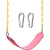 imageTURFEE Heavy Duty Swing Seat Pink Color with 66 Chain Swing Set Accessories Replacement with Snap Hooks for Kids Outdoor Play PlaygroundPink