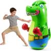 imageSYNCFUN Inflatable Punching Bag for Kids 47 Inches Toddler Blow up Punching Bag Toys TRex Dinosaur BouncingBack Bopper