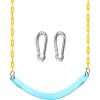 imageTURFEE Heavy Duty Swing Seat Pink Color with 66 Chain Swing Set Accessories Replacement with Snap Hooks for Kids Outdoor Play PlaygroundBlue 2
