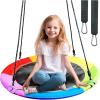 imageTURFEE Swing for Outdoor Swing Set  Pack of 1 Swing Seat Replacement Kit with Heavy Duty Chains  Backyard Swingset Playground Accessories for Kids GreenRainbow
