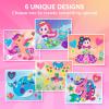 imageKlever Kits Foam Art Kit for Kids EVA Foam Stickers with 6 Art Board and 800 Stickers DIY Arts and Crafts for Boys Girls Age 3 Unicorns ampamp Princesses Birthday Gifts Travel Toy