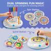 imageKlever Kits Spin Art for Kids 2in1 Spin Spiro Machine Kit Arts ampamp Crafts Paint for Boys ampamp Girls Painting Spinner Toys Kits DIY Birthday Gifts for Kids Age 6 and up