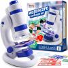 imageKlever Kits Microscope Explorer Set for Kids 2 in 1 Science Experiment Toy with Portable Microscope and 12 Specimen Slides 60X180X Educational Toys for Kids Aged 5 by Jova