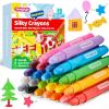imageSYNCFUN 24 Pcs Twistable Silky Window Crayons Washable Crayons for Window Glass and Paper Easy to Hold ampamp QuickDrying Art Supplies NonToxic Mess Free Birthday Gifts for Kids Ages 3Rainbow