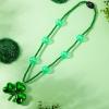 image:imageJOYIN St Patricks Day LED Shamrock Bead Necklace Green Jumbo Bead Necklace for St Patricks Day Carnival Dress Up Costume Party Accessories Irish Decorations Favors