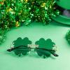 image:imageJOYIN St Patricks Day Four Leaf Shamrock Sunglass Metal Frame Shamrock Glasses Clover Eyewear St Patricks Dress Up Accessories Irish Day Costume Party Favor Supply