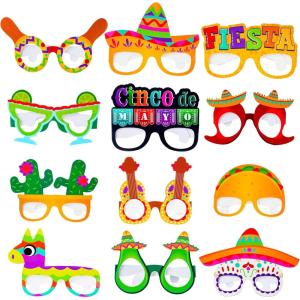 image:imageJOYIN Mexican Fiesta Party Paper Eyeglasses for Cinco de Mayo Party Decorations Mexican Party Favors Photo Booth Props12