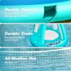 image:imageJOYIN Inflatable Volleyball Net amp Basketball Hoops Pool Float Set Balls Included for KidsAdults Summing Pool Game Floating Summer Floaties Volleyball Court BasketballLDark BlueBlue Cyan