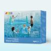 image:imageJOYIN Inflatable Volleyball Net amp Basketball Hoops Pool Float Set Balls Included for KidsAdults Summing Pool Game Floating Summer Floaties Volleyball Court BasketballLDark BlueBlue Cyan