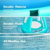 image:imageJOYIN Inflatable Volleyball Net amp Basketball Hoops Pool Float Set Balls Included for KidsAdults Summing Pool Game Floating Summer Floaties Volleyball Court BasketballLDark BlueBlue Cyan
