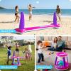 image:imageJOYIN Inflatable Volleyball Net amp Basketball Hoops Pool Float Set Balls Included for KidsAdults Summing Pool Game Floating Summer Floaties Volleyball Court BasketballLDark BluePink Purple