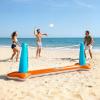 image:imageJOYIN Inflatable Volleyball Net amp Basketball Hoops Pool Float Set Balls Included for KidsAdults Summing Pool Game Floating Summer Floaties Volleyball Court BasketballLDark BlueOrange