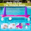 image:imageJOYIN Inflatable Volleyball Net amp Basketball Hoops Pool Float Set Balls Included for KidsAdults Summing Pool Game Floating Summer Floaties Volleyball Court BasketballLDark BluePink Purple