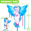 image:imageJOYIN 433 Unicorn Kite Easy to Fly for Kids and Adults Large Beach Kite for Outdoor Games and ActivitiesBlue
