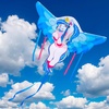 image:imageJOYIN 433 Unicorn Kite Easy to Fly for Kids and Adults Large Beach Kite for Outdoor Games and ActivitiesBlue
