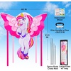 image:imageJOYIN 433 Unicorn Kite Easy to Fly for Kids and Adults Large Beach Kite for Outdoor Games and ActivitiesPink