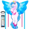 image:imageJOYIN 433 Unicorn Kite Easy to Fly for Kids and Adults Large Beach Kite for Outdoor Games and ActivitiesBlue