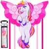 image:imageJOYIN 433 Unicorn Kite Easy to Fly for Kids and Adults Large Beach Kite for Outdoor Games and ActivitiesPink