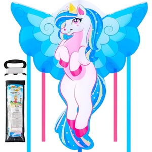 image:imageJOYIN 433 Unicorn Kite Easy to Fly for Kids and Adults Large Beach Kite for Outdoor Games and ActivitiesBlue