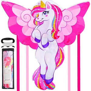 image:imageJOYIN 433 Unicorn Kite Easy to Fly for Kids and Adults Large Beach Kite for Outdoor Games and ActivitiesPink
