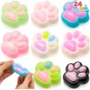 image:imageJOYIN 24 PCS Mini Cat Paw Squishy Toys Taba Kawaii Mochi Fidget Toys in 8 Designs 16 Inch Soft Stress Relief Toys for Kids Party Favors Classroom Prizes amp Goodie Bags