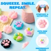 image:imageJOYIN 24 PCS Mini Cat Paw Squishy Toys Taba Kawaii Mochi Fidget Toys in 8 Designs 16 Inch Soft Stress Relief Toys for Kids Party Favors Classroom Prizes amp Goodie Bags