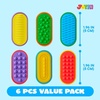 image:imageJOYIN 6 PCS Silicone Magnetic Slider Fidget Toys 196 Inch Mini Textured Push Slider Toys Colorful Sensory Desk Toys for Party Favors Classroom Prizes amp Goodie Bags