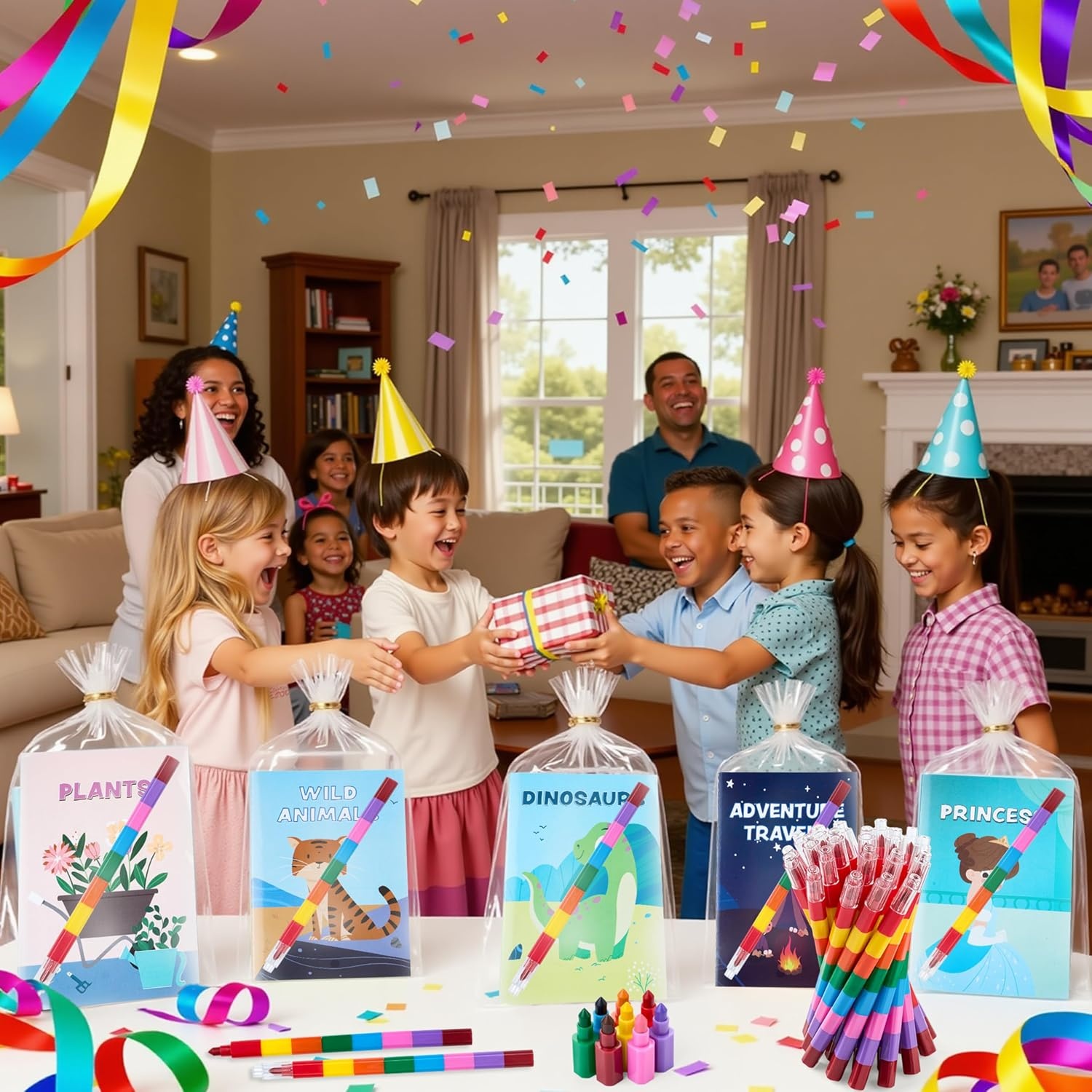 image:imageJOYIN 24Pack Mini Coloring Books Crayons Bulk Coloring Book Set Party Favor for Kids 48 Birthday Goodie Bags Classroom Gifts for Students